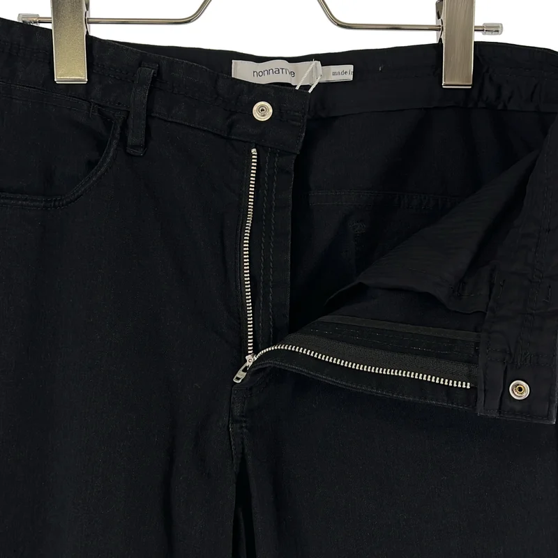 nonnative / ノンネイティブ | × IMA:ZINE / DWELLER 5P T-LEG JEANS 02 10oz DENIM STRETCH / ブラックデニム パンツ | 1 | メンズ