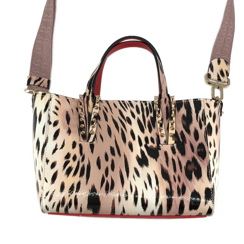 Christian Louboutin / クリスチャンルブタン | Cabata Mini 2way コーティングレザー レオパード ハンドバッグ |