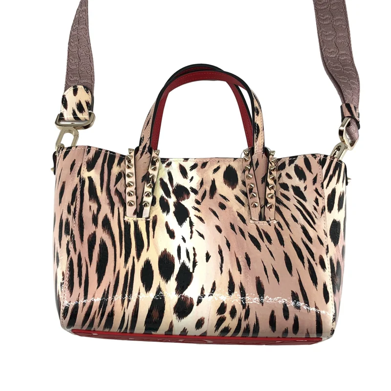 Christian Louboutin / クリスチャンルブタン | Cabata Mini 2way コーティングレザー レオパード ハンドバッグ |