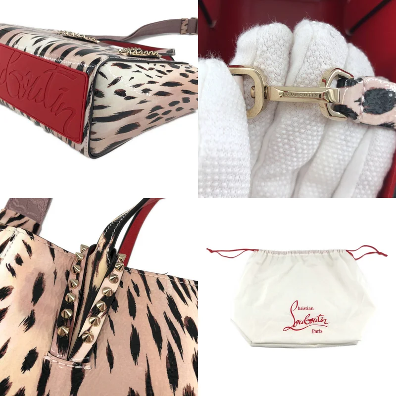Christian Louboutin / クリスチャンルブタン | Cabata Mini 2way コーティングレザー レオパード ハンドバッグ |