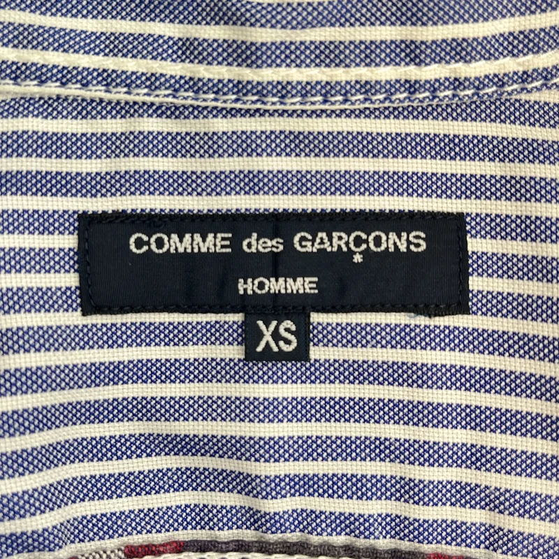 COMME des GARCONS HOMME / コムデギャルソンオム | 2011AW | コットン ストライプ チェック切替 シャツ | XS | メンズ