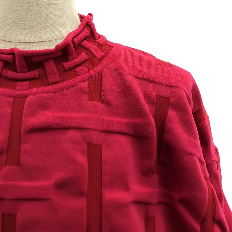 A-POC ABLE ISSEY MIYAKE / エイポックエイブルイッセイミヤケ | 2025AW | TYPE-K 007 立体 ハイネック オーバーサイズ ニット | 3 | レディース