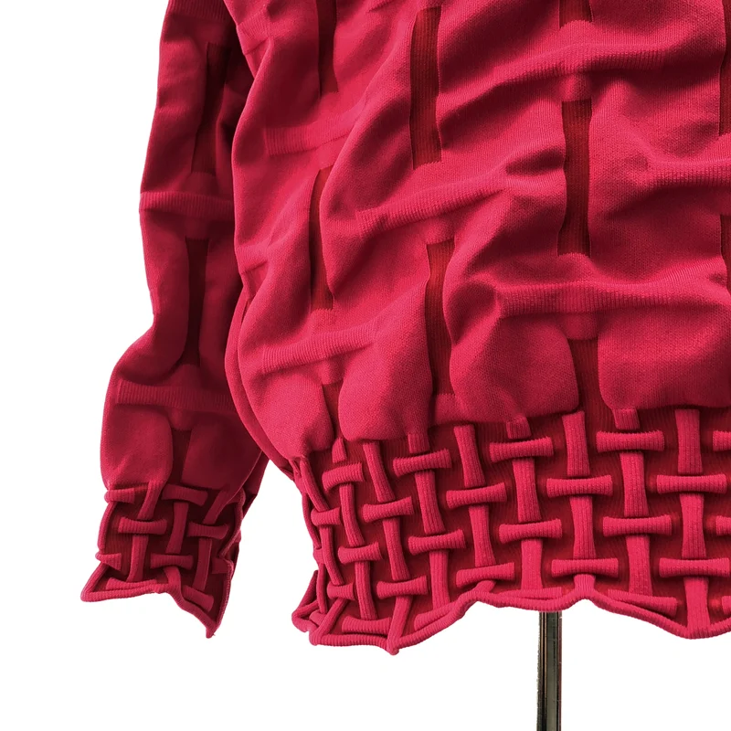 A-POC ABLE ISSEY MIYAKE / エイポックエイブルイッセイミヤケ | 2025AW | TYPE-K 007 立体 ハイネック オーバーサイズ ニット | 3 | レディース