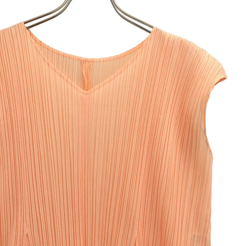 PLEATS PLEASE ISSEY MIYAKE / プリーツプリーズイッセイミヤケ | オーバーシルエット ノースリーブ ドレス ワンピース | 4 | レディース