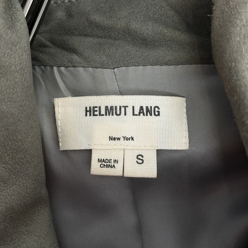 HELMUT LANG / ヘルムートラング | スエード リブ切り替え ダブルライダースジャケット | S | レディース