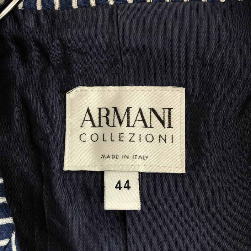 ARMANI COLLEZIONI / アルマーニコレツォーニ | セットアップ / リネン ストライプ テーラードジャケット / ショートパンツ | 44 | メンズ