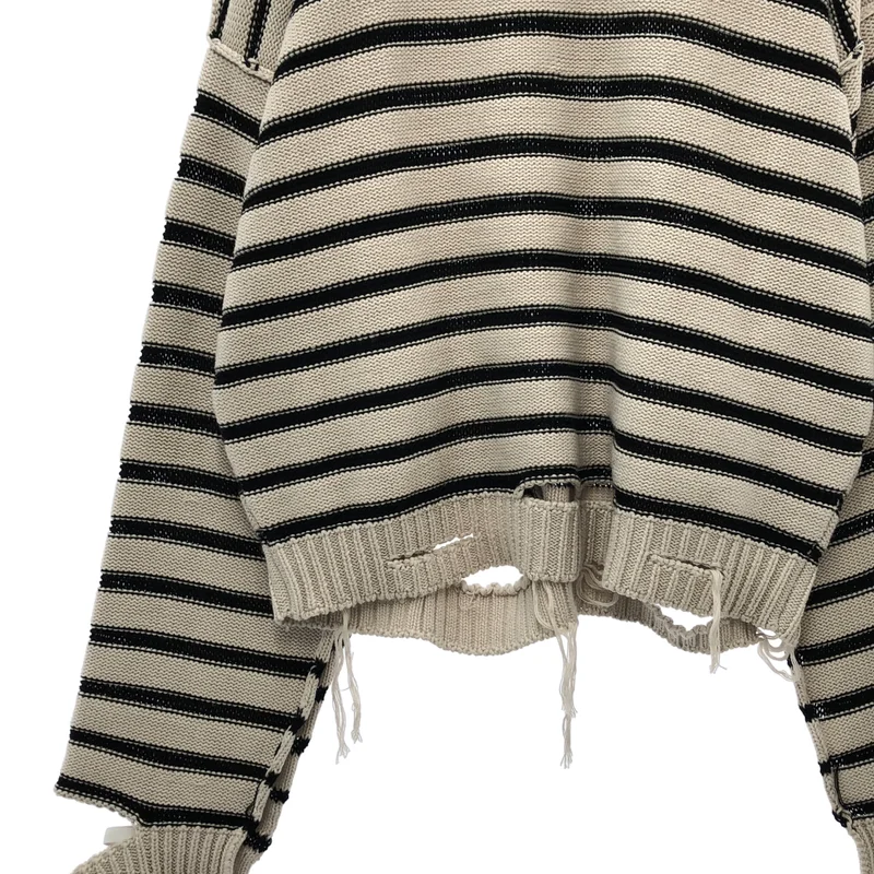 MM6 Maison Margiela / エムエムシックスメゾンマルジェラ | 2023SS | Border sweater ニット_長袖 S52GP0141 | S | レディース