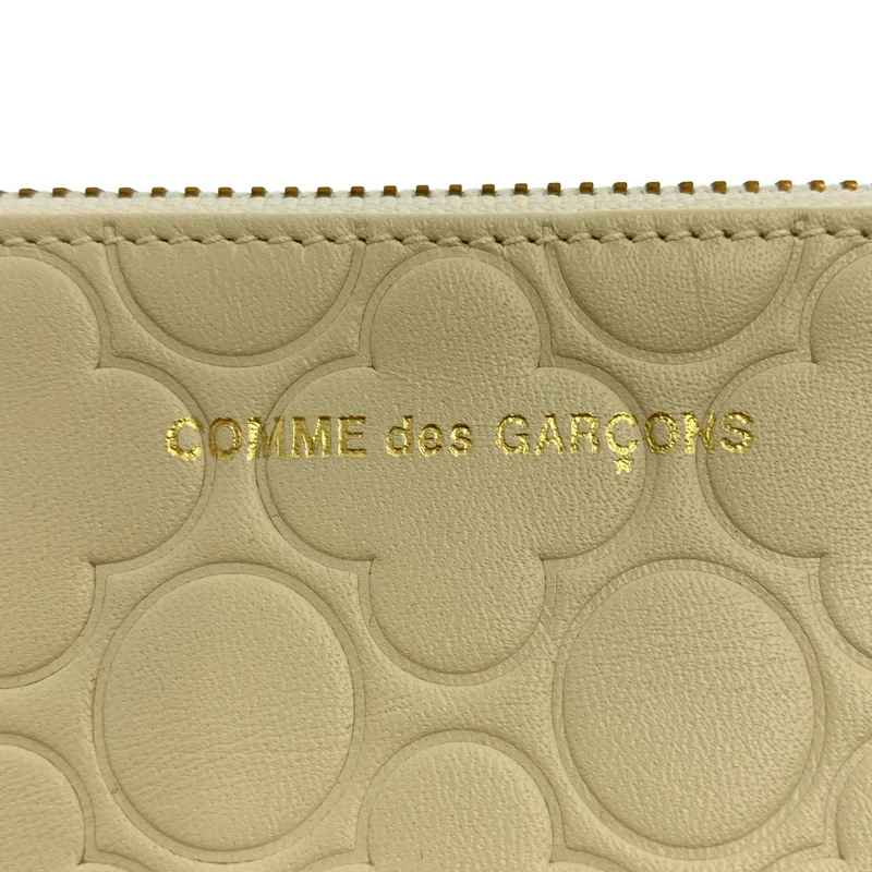 COMME des GARCONS / コムデギャルソン | スクエア レザー エンボス クラッチバッグ ポーチ |