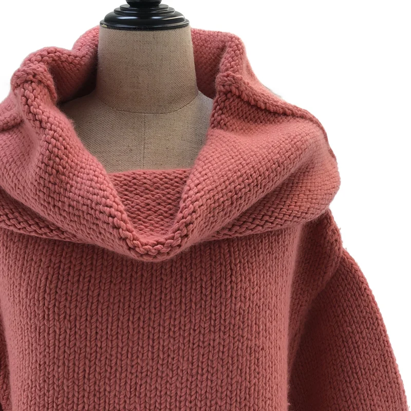 DRIES VAN NOTEN / ドリスヴァンノッテン | ウール ワイドタートルネック ケーブルニット | M | レディース