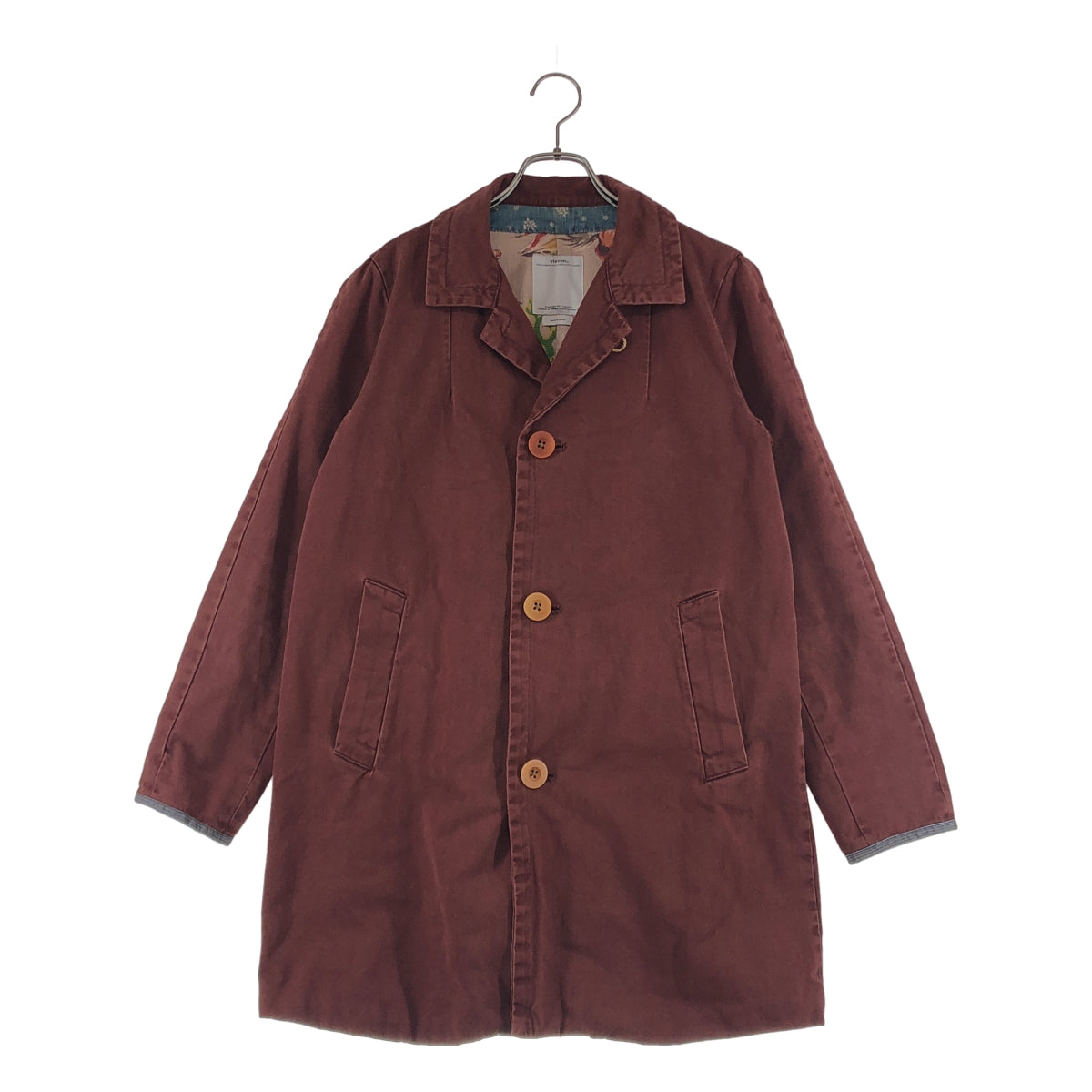 【美品】  visvim / ビズビム | MIES COAT BURGUNDY ミースコート | S | ブラウン系 | メンズ 美品】 visvim / ビズビム | MIES COAT BURGUNDY ミースコート | S