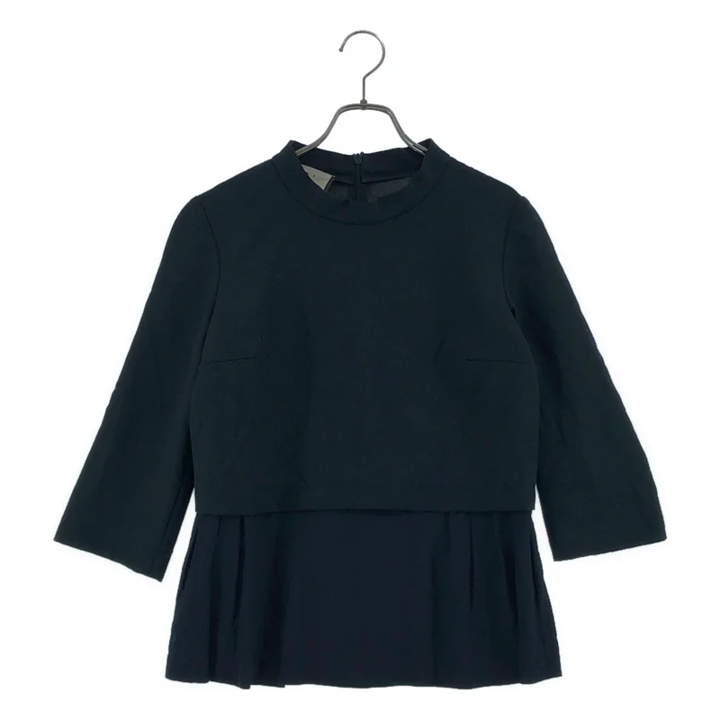 MARNI / マルニ | シルク混 裾切り替え 七分袖 ブラウス | 38 | レディース