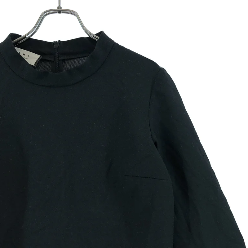 MARNI / マルニ | シルク混 裾切り替え 七分袖 ブラウス | 38 | レディース