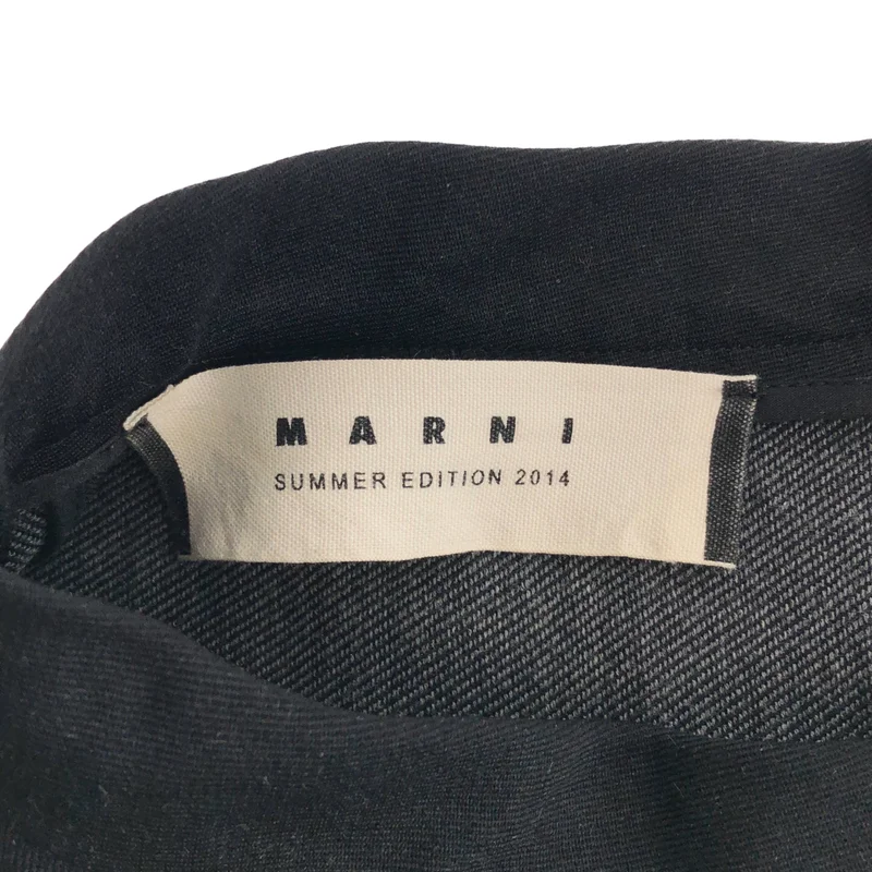MARNI / マルニ | シルク混 裾切り替え 七分袖 ブラウス | 38 | レディース
