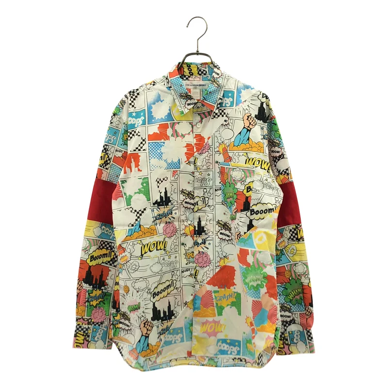 COMME des GARCONS SHIRT / コムデギャルソンシャツ | 総柄 アメコミ シャツ | S | メンズ