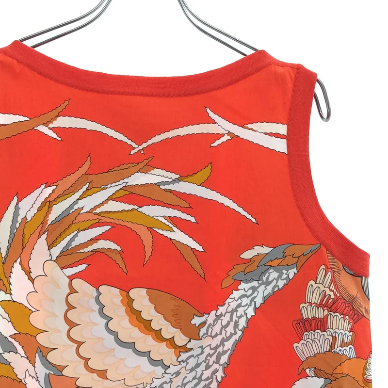 HERMES / エルメス | Mythiques phoenix 総柄 ノースリーブワンピース | 34 | レディース
