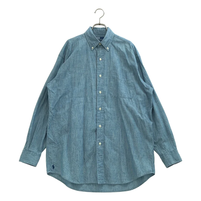 POLO BY RALPH LAUREN / ポロバイラルフローレン | THE BIG FIT ロゴ刺しゅう シャンブレーシャツ | S | メンズ