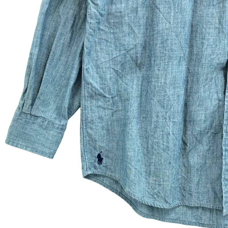 POLO BY RALPH LAUREN / ポロバイラルフローレン | THE BIG FIT ロゴ刺しゅう シャンブレーシャツ | S | メンズ