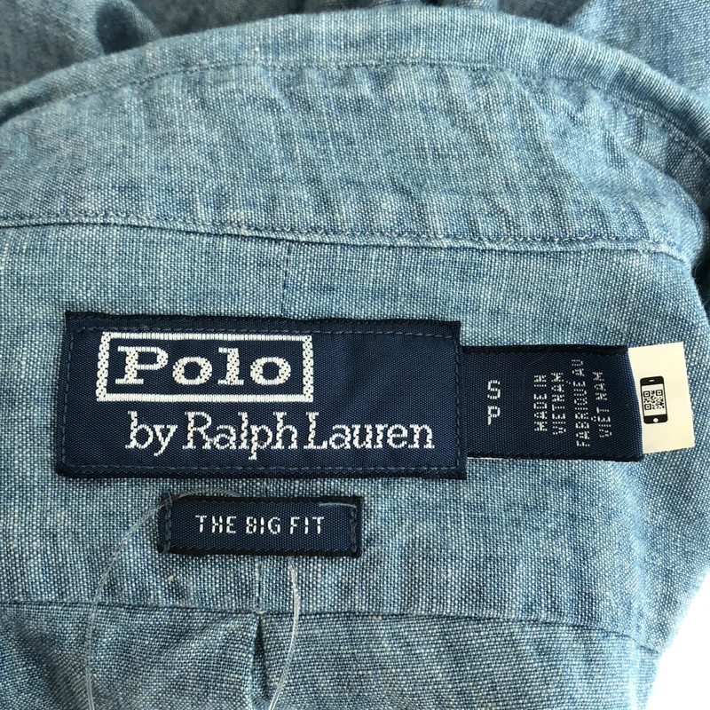 POLO BY RALPH LAUREN / ポロバイラルフローレン | THE BIG FIT ロゴ刺しゅう シャンブレーシャツ | S | メンズ