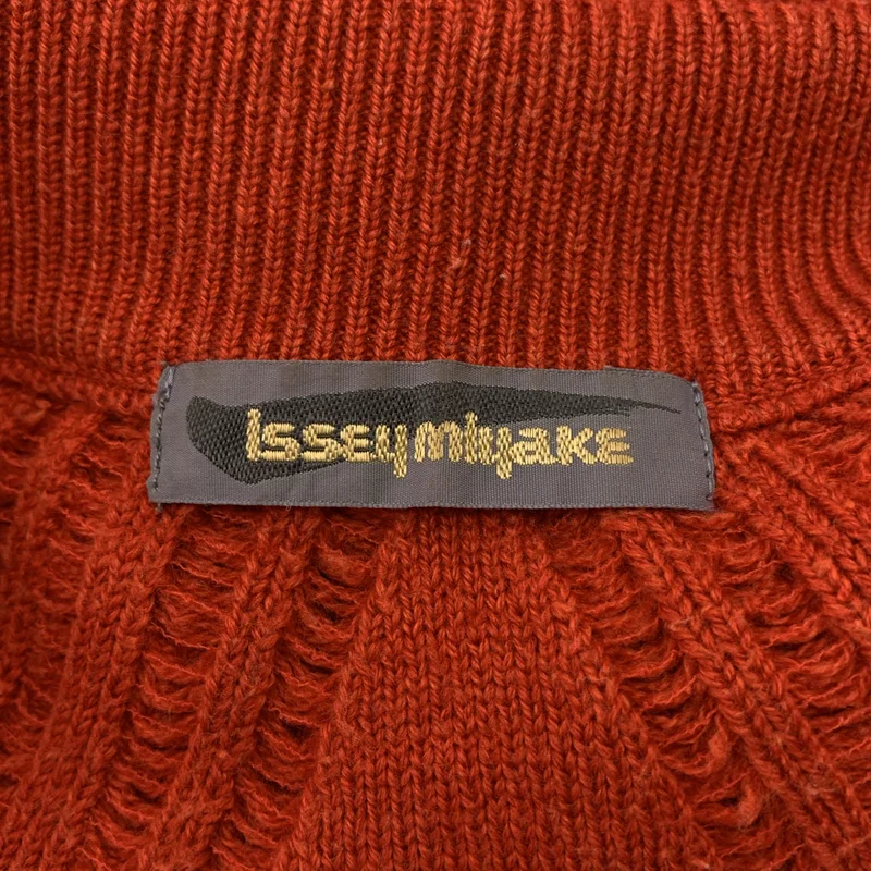 ISSEY MIYAKE / イッセイミヤケ | 1980s | 筆タグ ウール コットン クロップド ニット | M | レディース