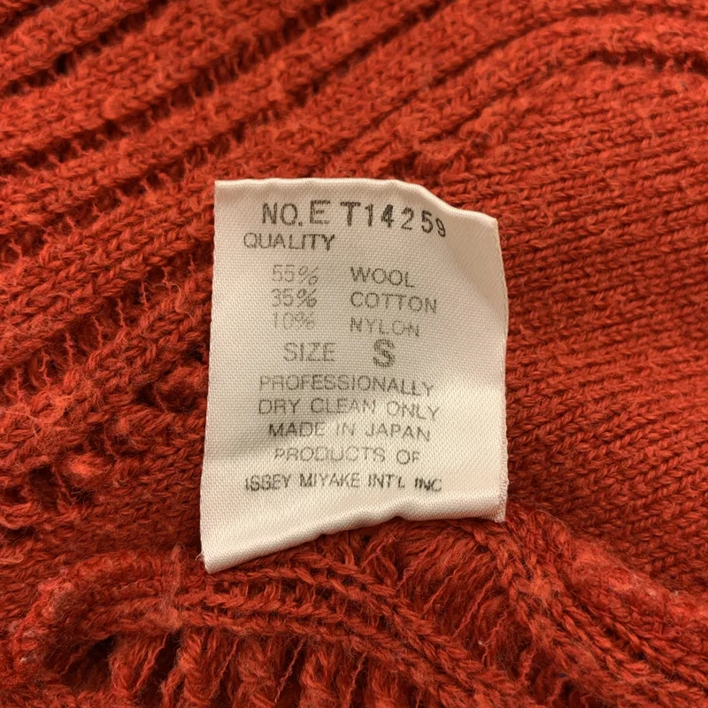 ISSEY MIYAKE / イッセイミヤケ | 1980s | 筆タグ ウール コットン クロップド ニット | M | レディース