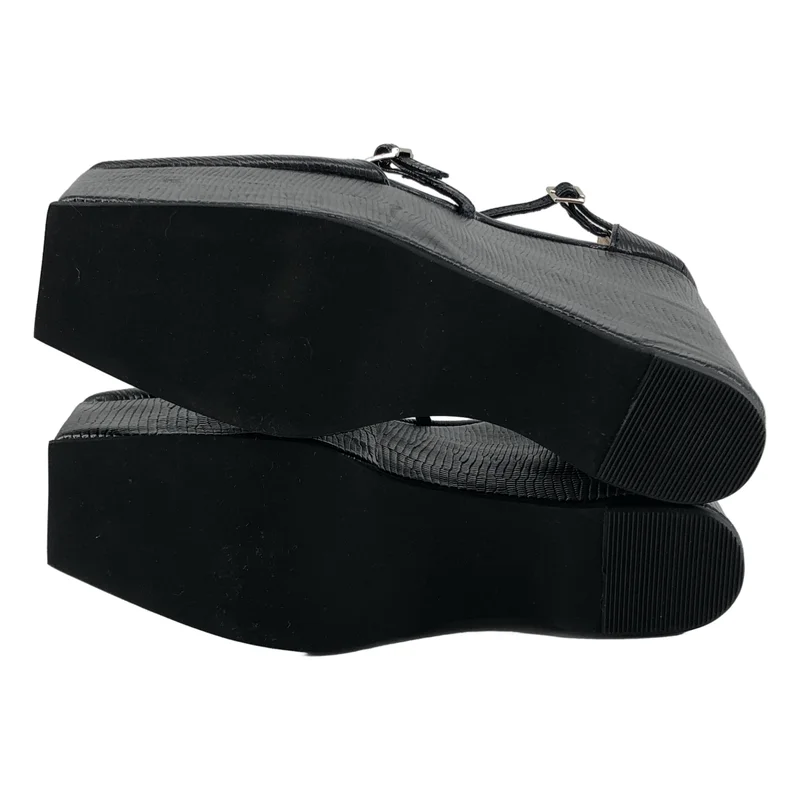 FETICO / フェティコ | STRAP SQUARE PLATFORM PUMPS / ストラップ スクエア プラットフォーム パンプス | 37 | レディース