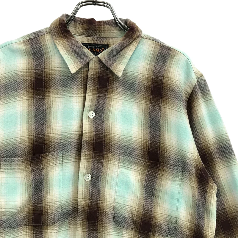 BEAMS PLUS / ビームスプラス | コットン レーヨン オンブレチェック シャツ | M | メンズ