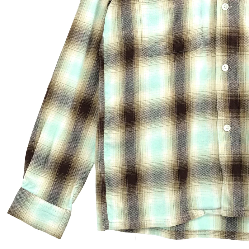 BEAMS PLUS / ビームスプラス | コットン レーヨン オンブレチェック シャツ | M | メンズ
