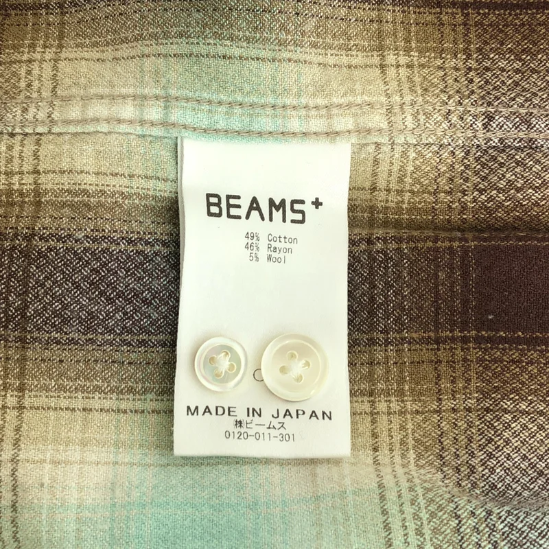 BEAMS PLUS / ビームスプラス | コットン レーヨン オンブレチェック シャツ | M | メンズ