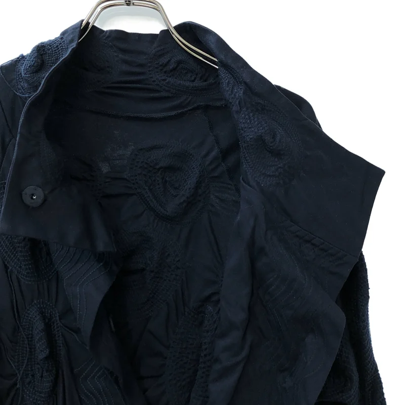 HaaT ISSEY MIYAKE / ハートイッセイミヤケ | コットン 3Dスチーム サークル刺しゅう ノーカラージャケット | 3 | レディース