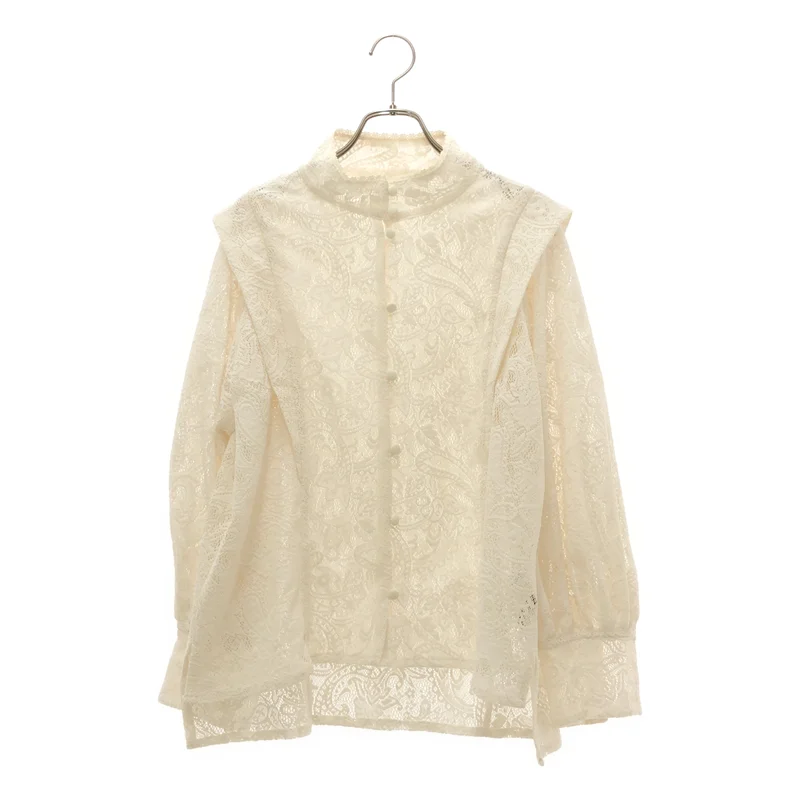 foufou / フーフー | front tuck lace blouse フロント タック レースブラウス |