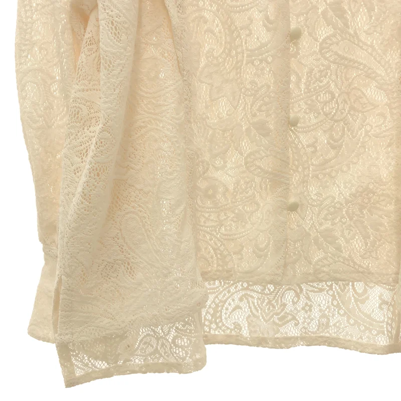 foufou / フーフー | front tuck lace blouse フロント タック レースブラウス |