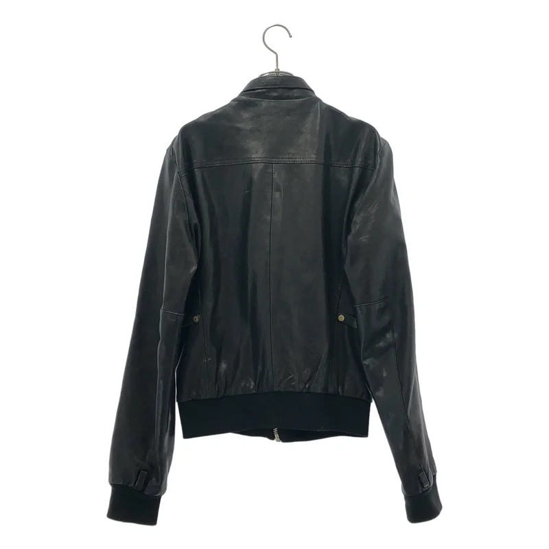 GOLDEN GOOSE / ゴールデングース | レザー ベルテッド シングルライダースジャケット | L | メンズ
