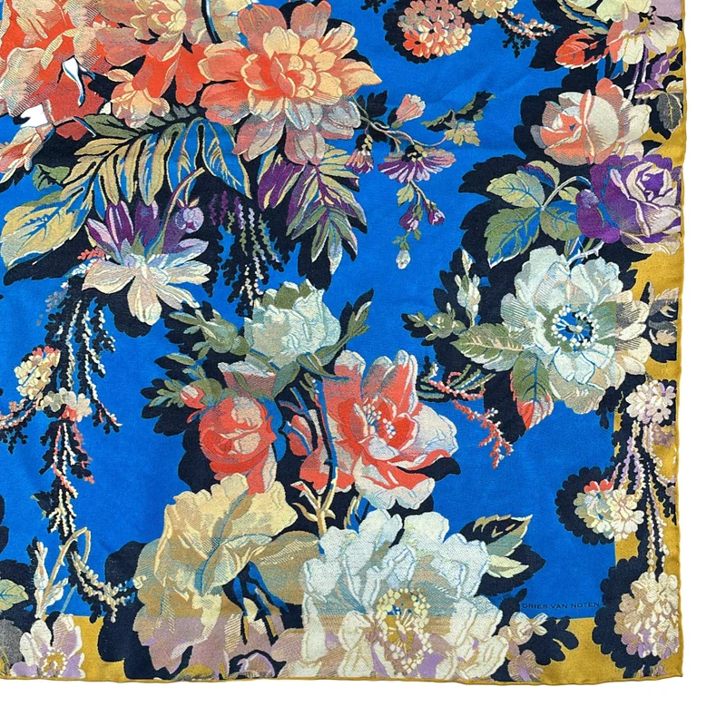 DRIES VAN NOTEN / ドリスヴァンノッテン | シルク 総柄 ストール |