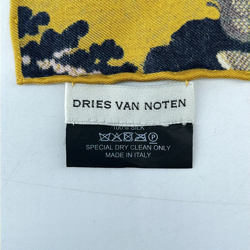 DRIES VAN NOTEN / ドリスヴァンノッテン | シルク 総柄 ストール |
