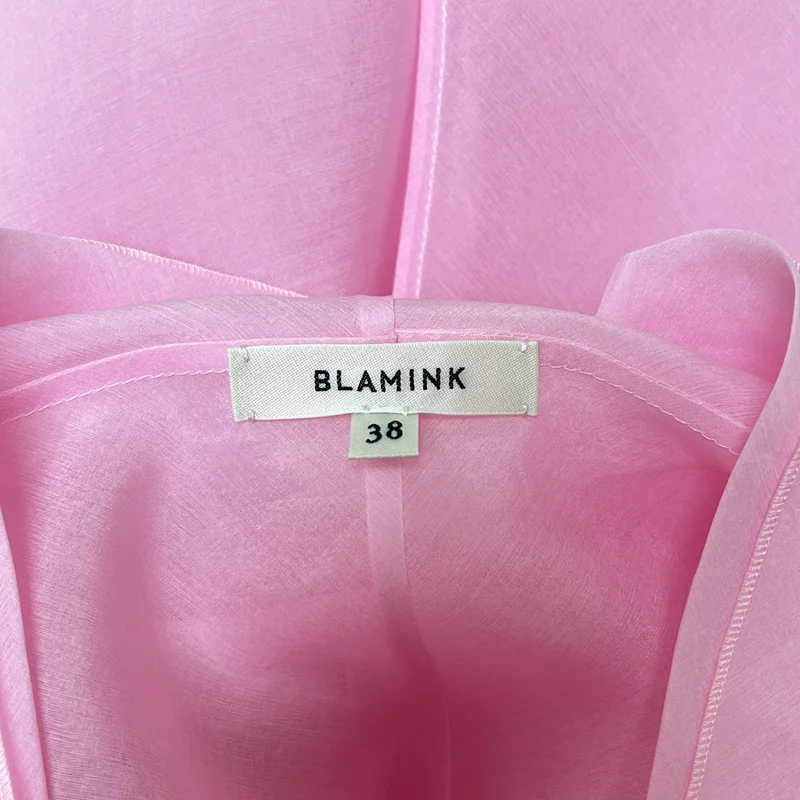 BLAMINK / ブラミンク | ハイネック シルク ブラウス シャツ | 38 | レディース