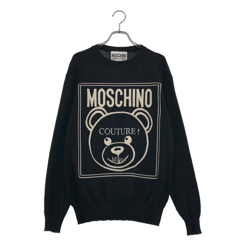 MOSCHINO / モスキーノ | ウール ベアー クルーネックニット | XS | レディース