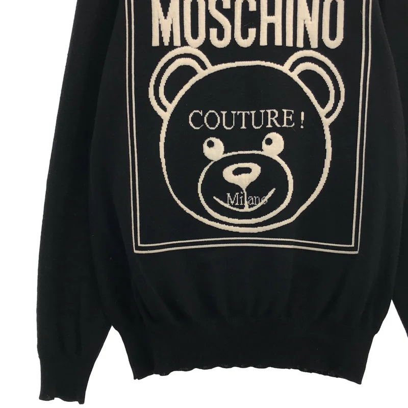 MOSCHINO / モスキーノ | ウール ベアー クルーネックニット | XS | レディース