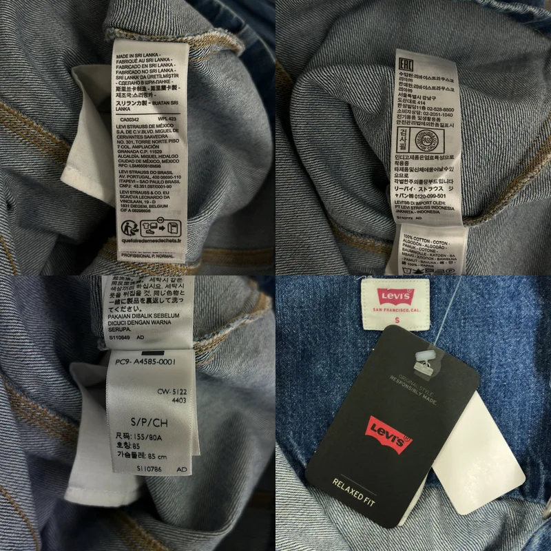 Levi's / リーバイス | デニム ロングスリーブ ミニドレス ワンピース | S | レディース