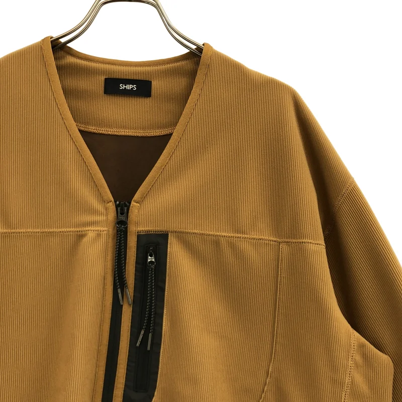 SHIPS / シップス | ノーカラー ジップ ジャケット | M | レディース