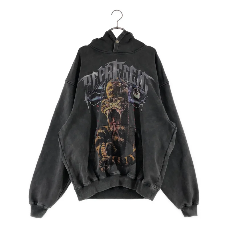REPRESENT / リプレゼント | AS GOOD AS DEAD HOODIE / スネークプリント プルオーバーパーカー | M | メンズ