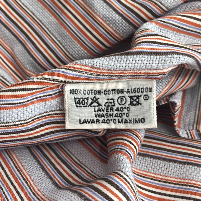HERMES / エルメス | コットン セリエボタン ストライプシャツ | 39 | メンズ