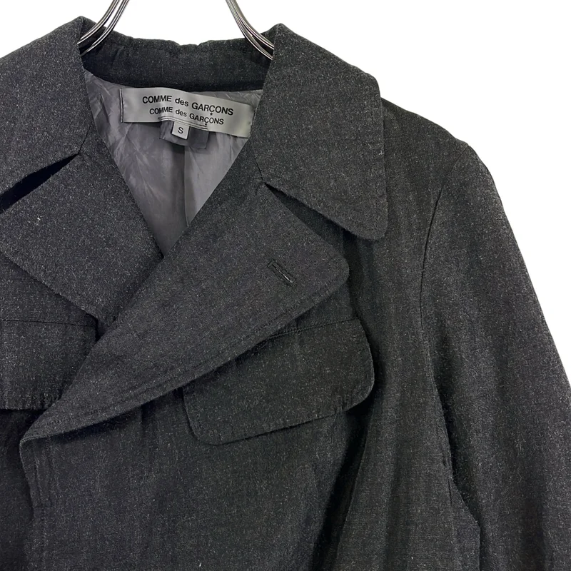 COMME des GARCONS COMME des GARCONS / コムコム | 2015SS | 特殊加工 ウール コットン ジャケット | S | レディース