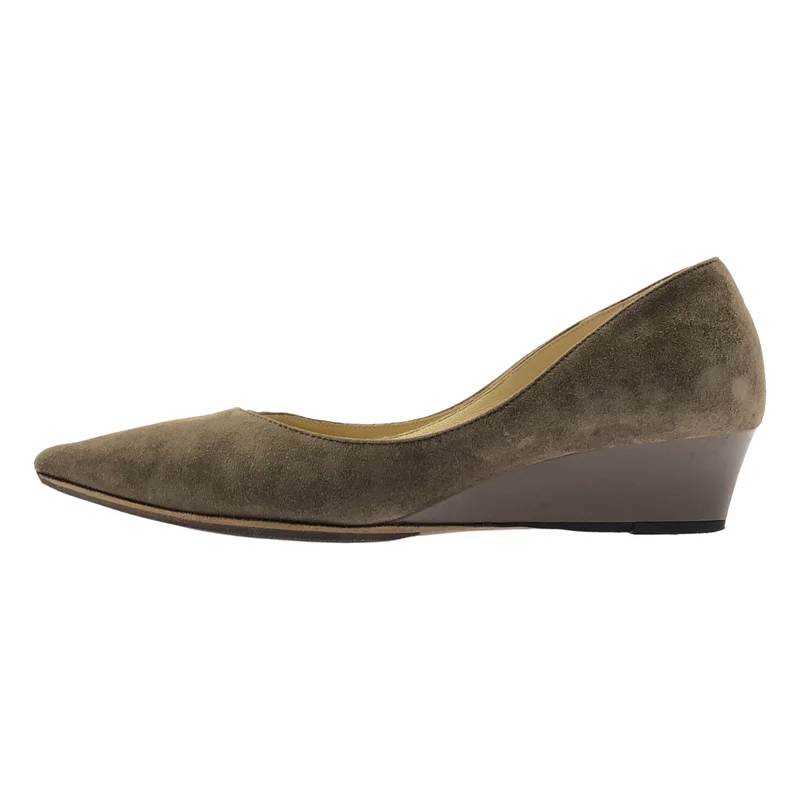 JIMMY CHOO / ジミーチュウ | スエード レザー ポインテッドトゥ フラットシューズ | 36 | レディース