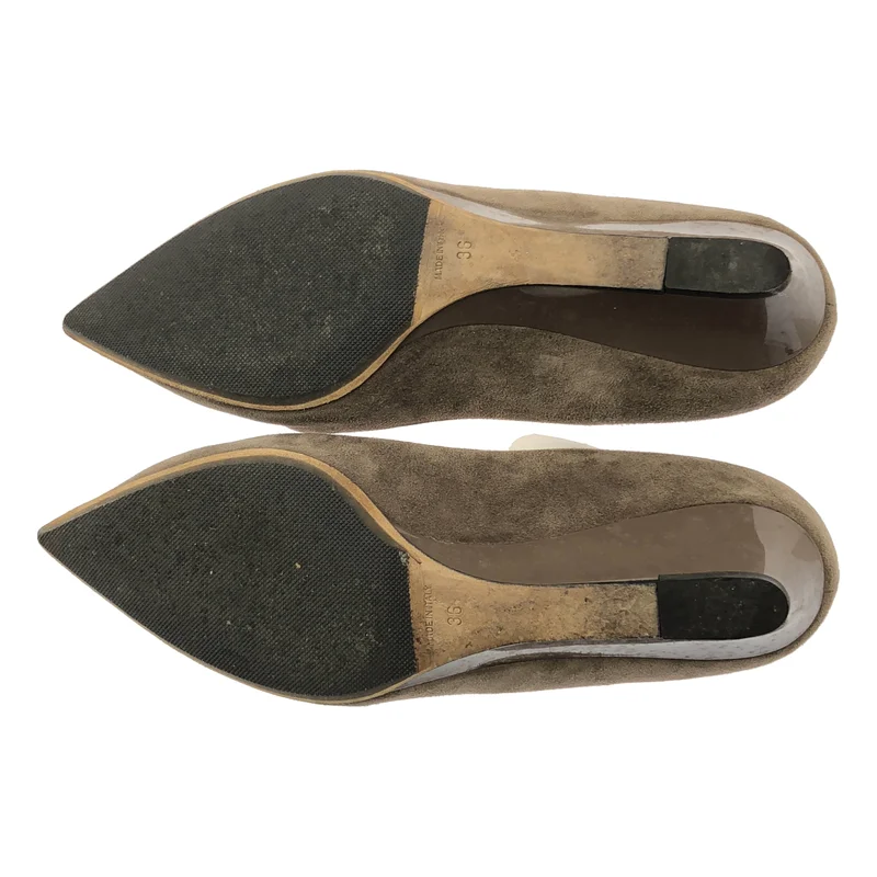 JIMMY CHOO / ジミーチュウ | スエード レザー ポインテッドトゥ フラットシューズ | 36 | レディース