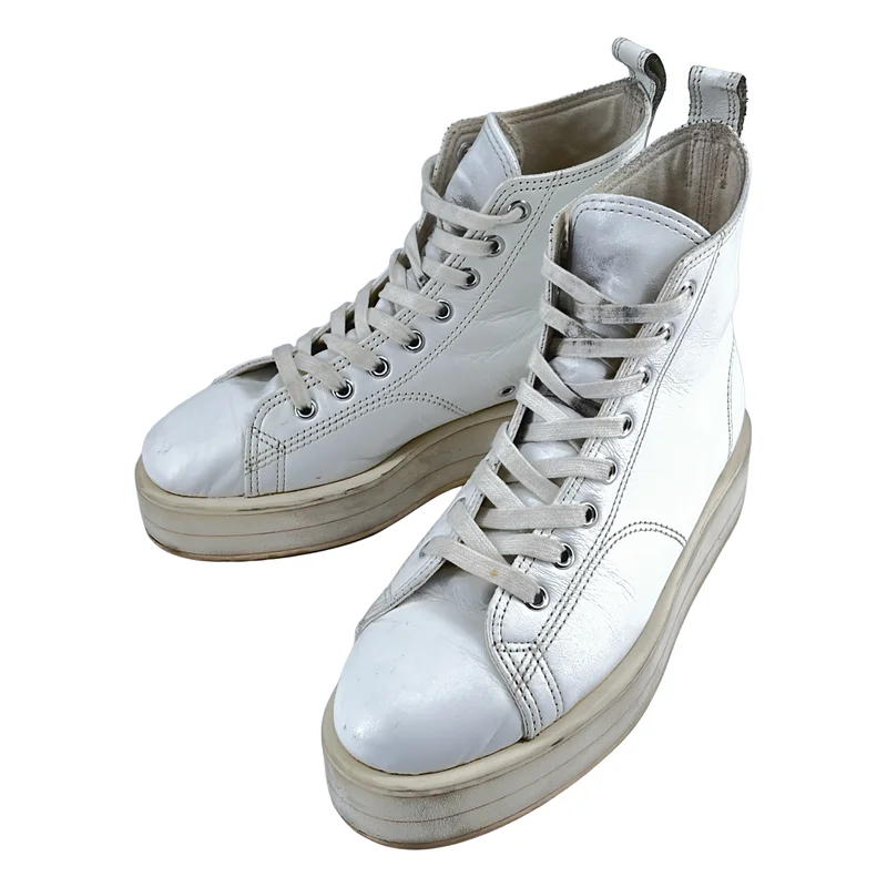 COMME des GARCONS / コムデギャルソン | レザー ハイカットスニーカー | 22 | レディース
