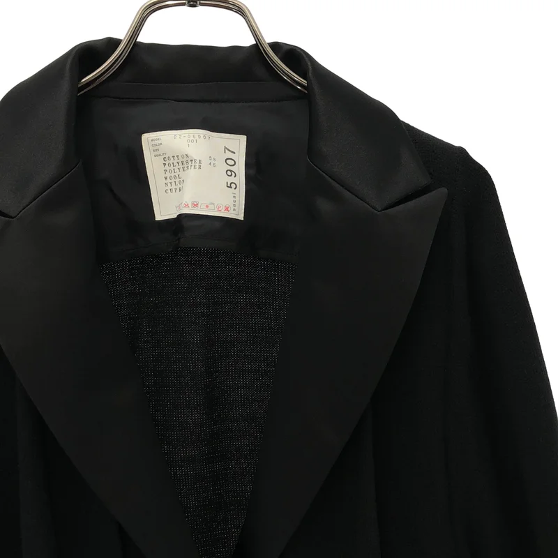 sacai / サカイ | GREEN PANELED CARDIGAN ドッキング ポンチョ ケープ ジャケット | 1 | レディース