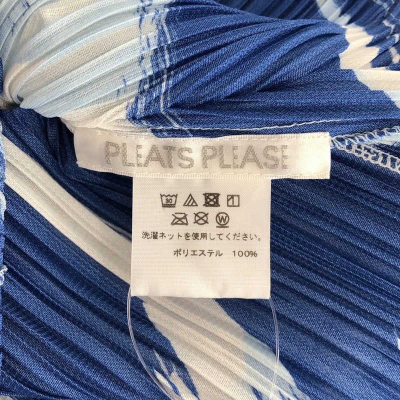 PLEATS PLEASE ISSEY MIYAKE / プリーツプリーズイッセイミヤケ | 2022SS | SKY柄 プリーツ ノースリーブ シャツワンピース | 3 | レディース