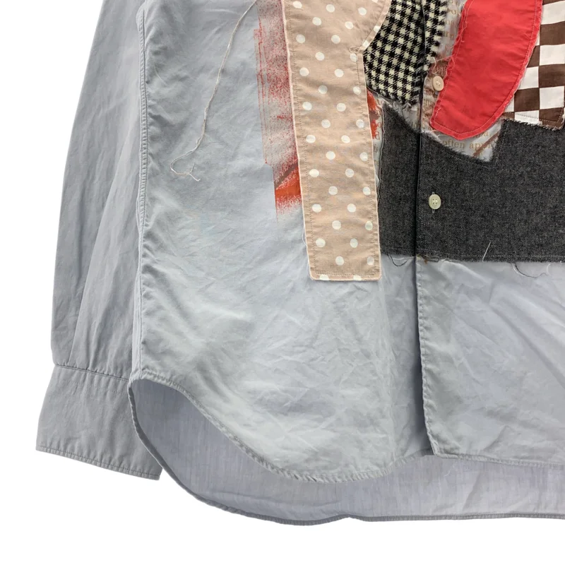 COMME des GARCONS SHIRT / コムデギャルソンシャツ | 総柄 パッチワーク シャツ | XS | メンズ