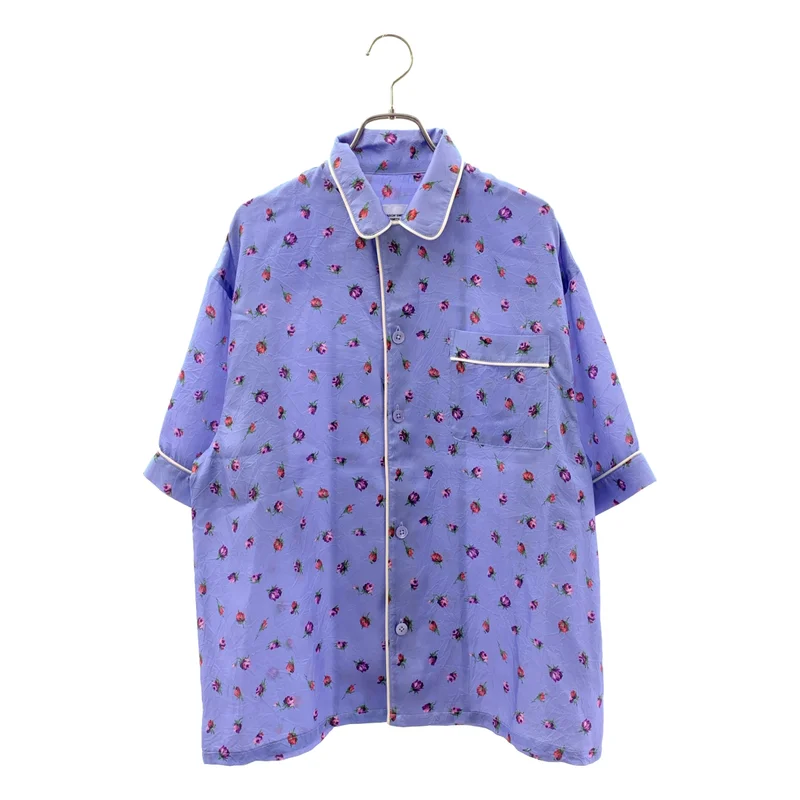 JANE SMITH / ジェーンスミス | 2025SS | CUPRO FLOWER PRINT PIPING OPEN COLLAR SHIRTS フラワープリント オープンカラーシャツ | 38 | レディース