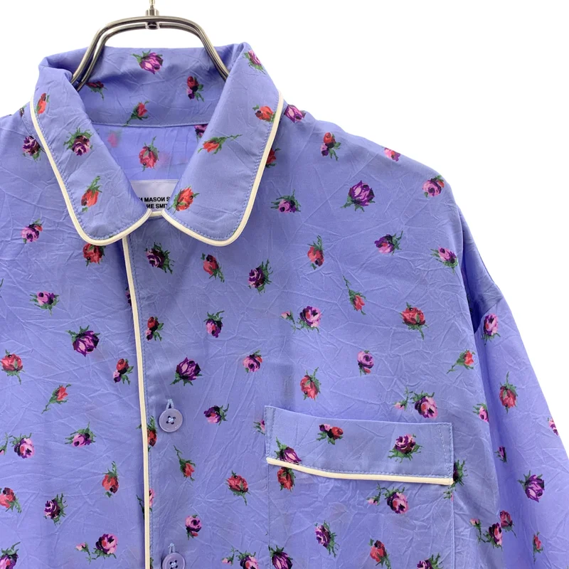 JANE SMITH / ジェーンスミス | 2025SS | CUPRO FLOWER PRINT PIPING OPEN COLLAR SHIRTS フラワープリント オープンカラーシャツ | 38 | レディース